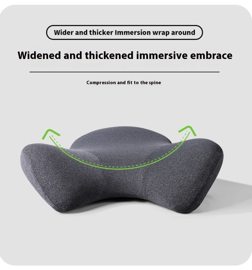 Waist Support Splicing Office Memory Foam Chair Cushion