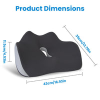 Memory Foam Seat Cushion – Sciatica & Pain Relief, Washable Cover