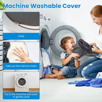 Memory Foam Seat Cushion – Sciatica & Pain Relief, Washable Cover